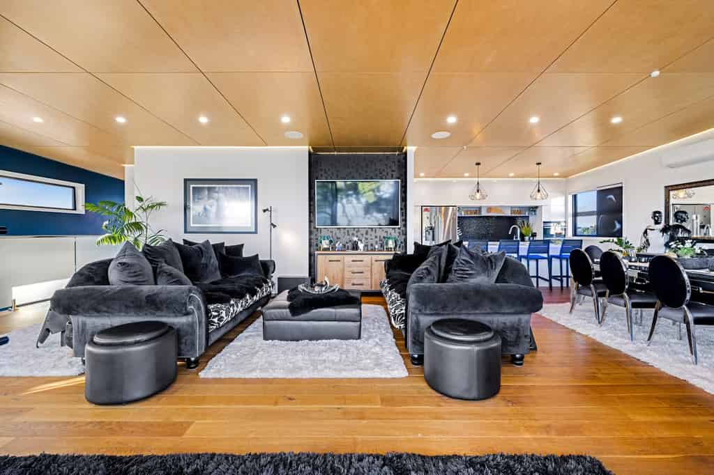 Open-plan lounge and dining area