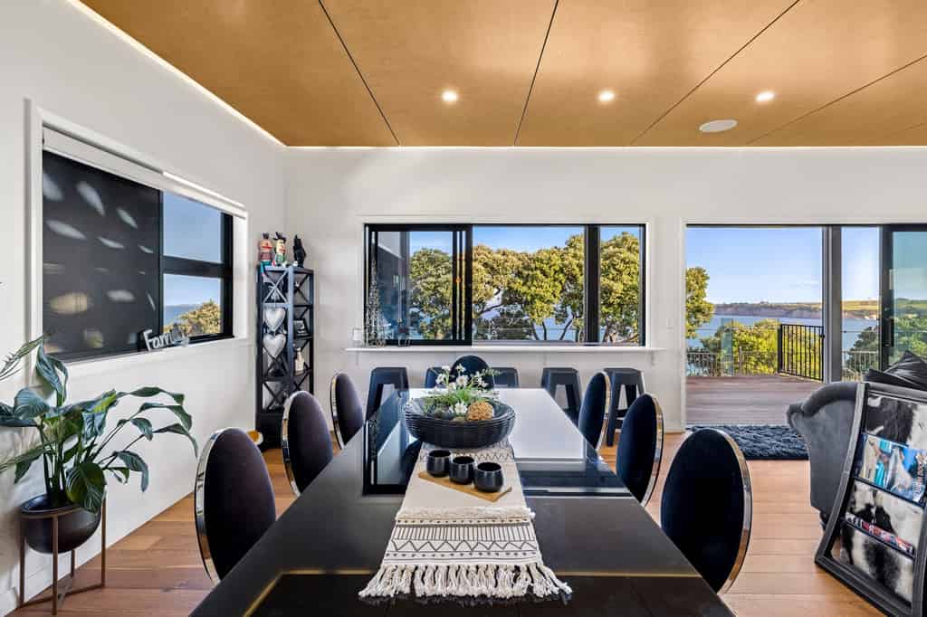 Dining room with coastal views