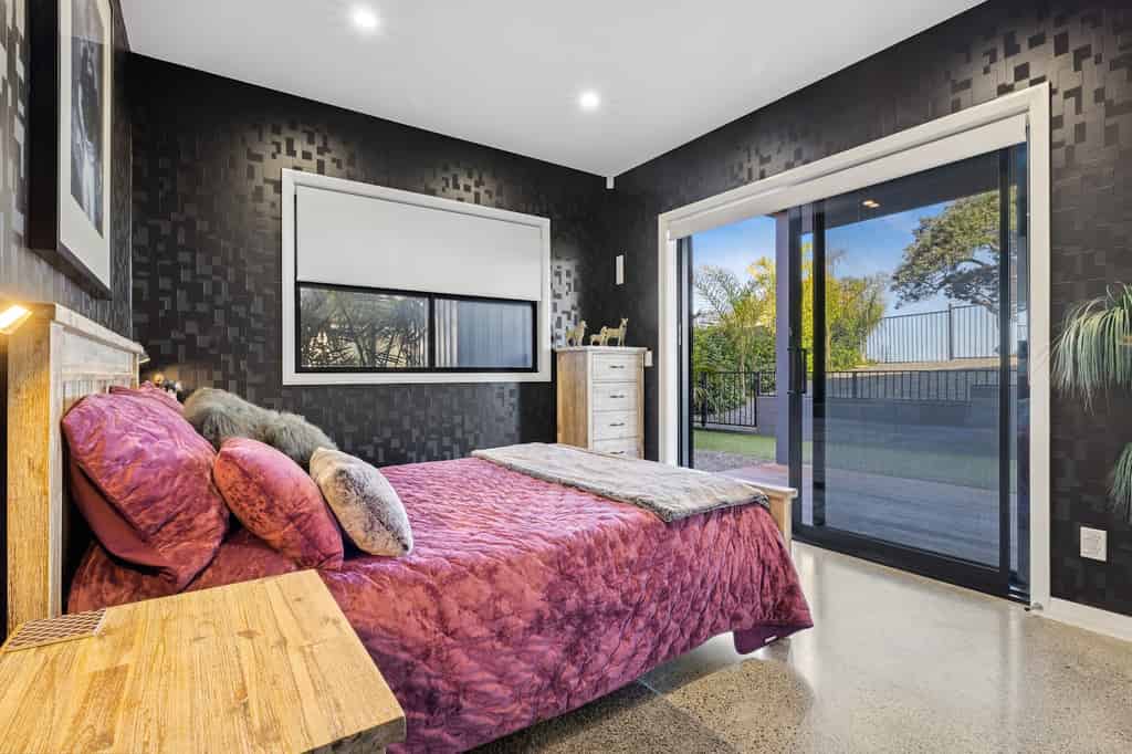 Bedroom opening to the deck