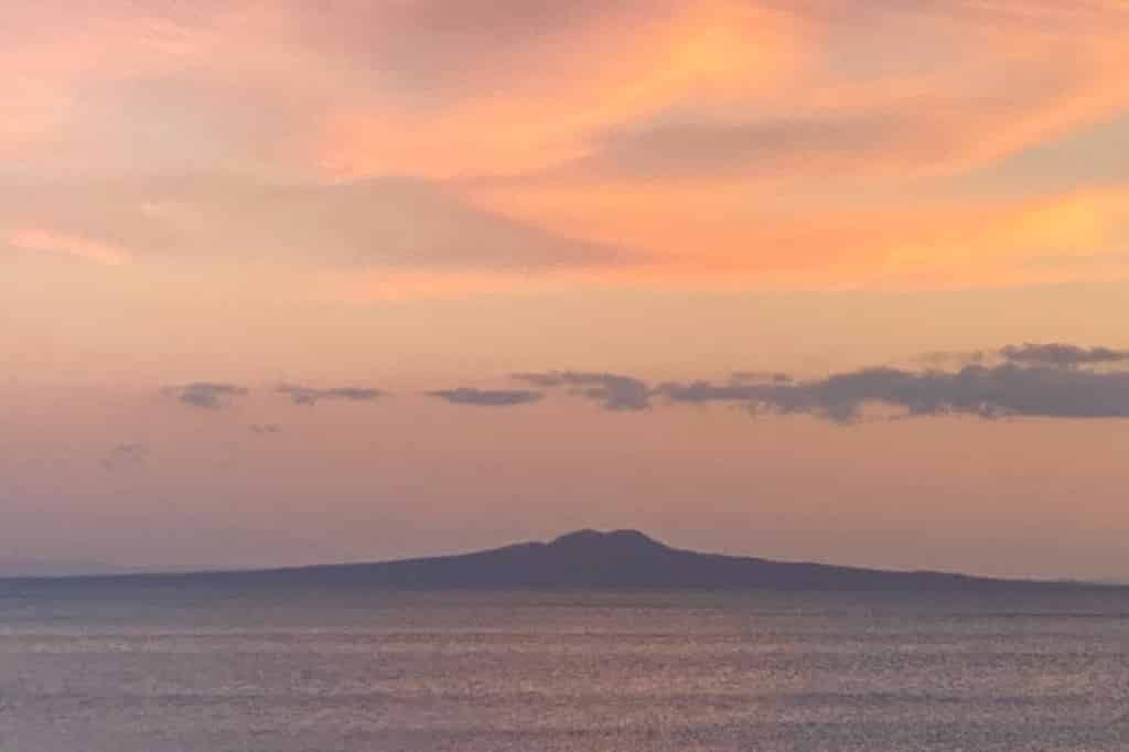 Rangitoto Island at sunset